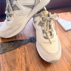 Michael Kors White and Gray Sneakers